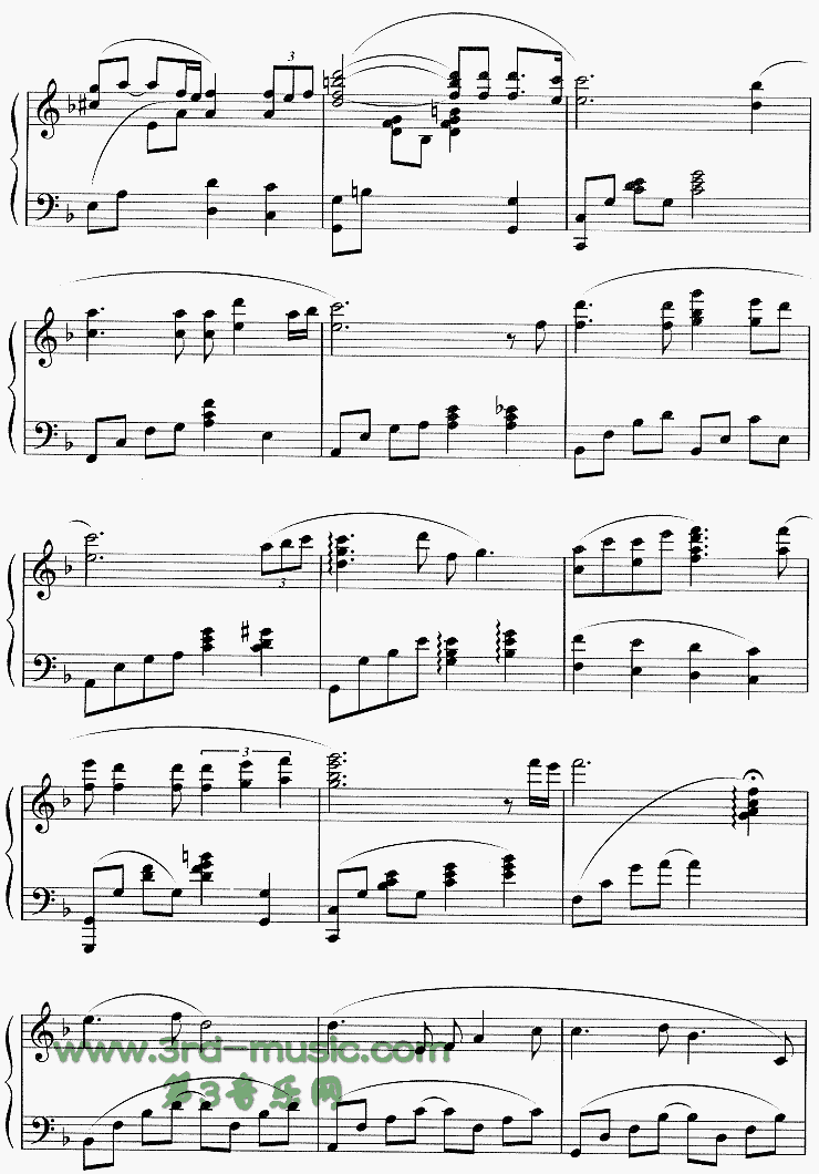 回忆(韩剧《冬日恋歌》插曲)[钢琴曲谱]钢琴曲谱（图3）