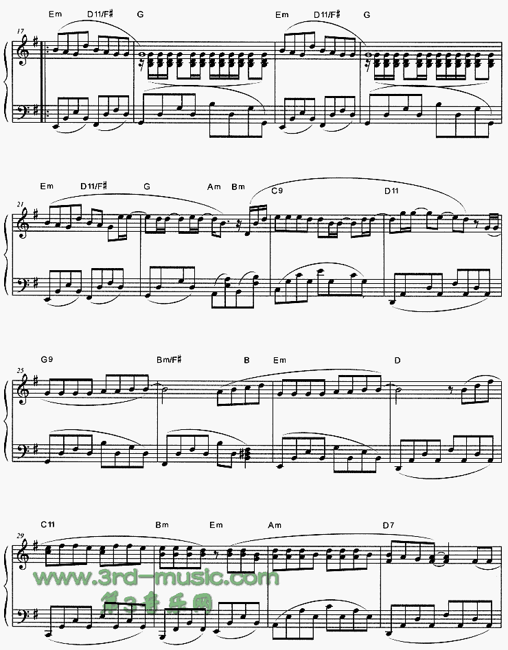 开不了口[钢琴曲谱]钢琴曲谱（图2）
