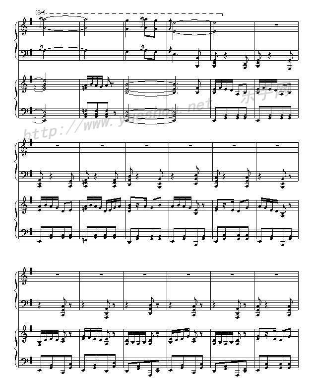 周星驰主演的《功夫》钢琴曲谱（图43）