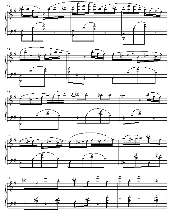 喷泉钢琴曲谱（图2）