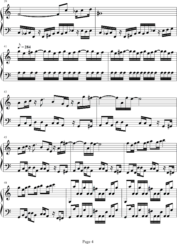 游戏---魂斗罗钢琴曲谱（图4）