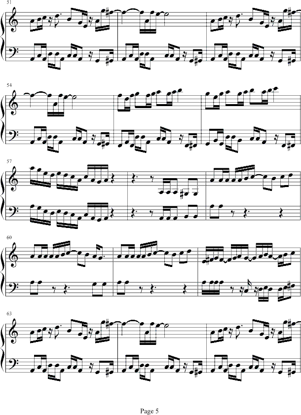 游戏---魂斗罗钢琴曲谱（图5）
