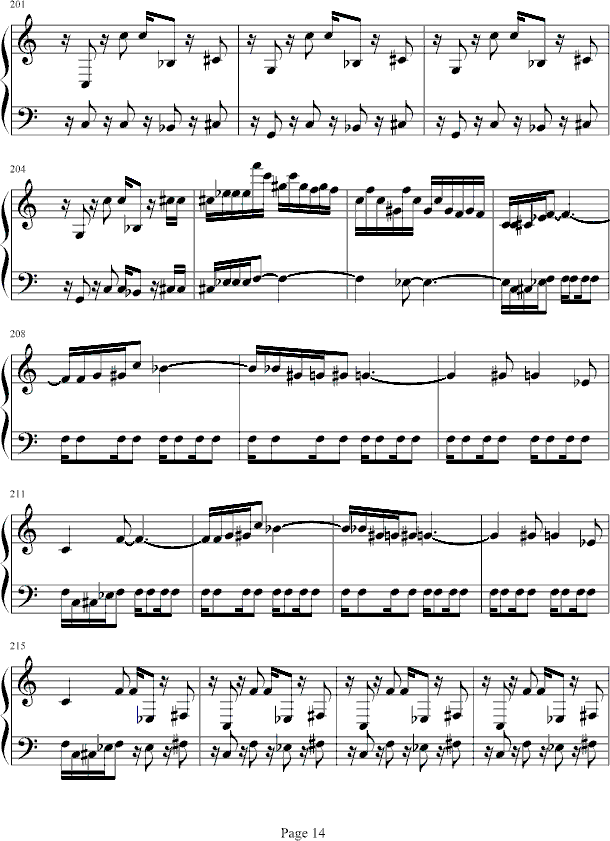 游戏---魂斗罗钢琴曲谱（图14）