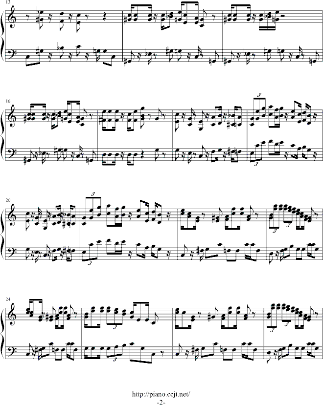 游戏---超级玛莉钢琴曲谱（图2）