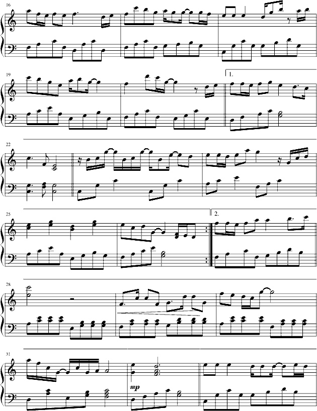 123木头人钢琴曲谱（图2）