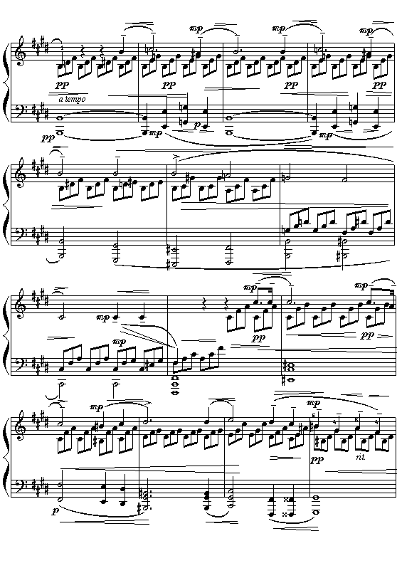 (德)贝多芬：《月光奏鸣曲》第一乐章钢琴曲谱（图2）