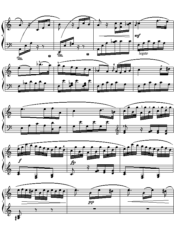 (德)贝多芬：献给爱丽丝（片断）钢琴曲谱（图2）