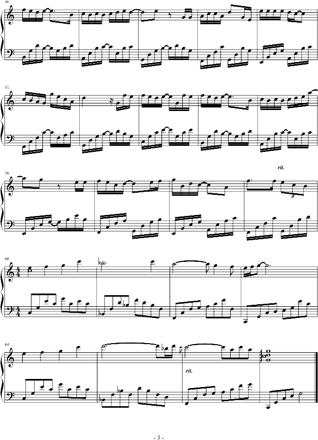 西界钢琴曲谱（图3）