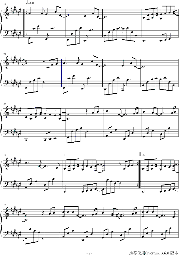 annie’s　wonderland钢琴曲谱（图2）