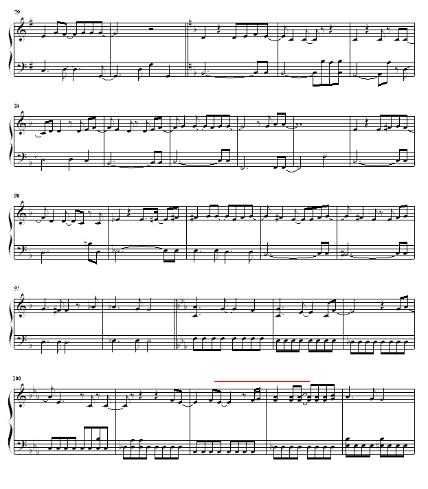 my will  犬夜叉插曲钢琴曲谱（图4）