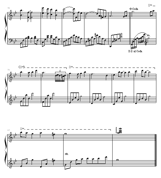 天空之城钢琴曲谱（图4）