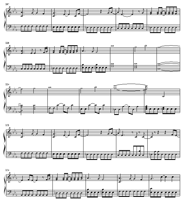 my will  犬夜叉插曲钢琴曲谱（图5）