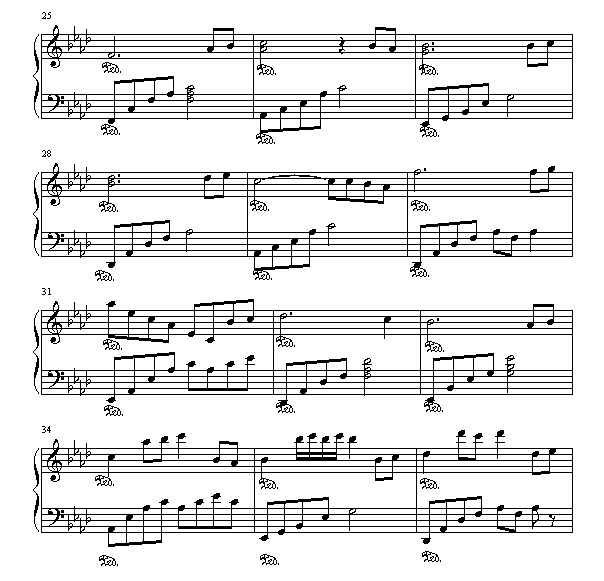 childhood moemory钢琴曲谱（图3）