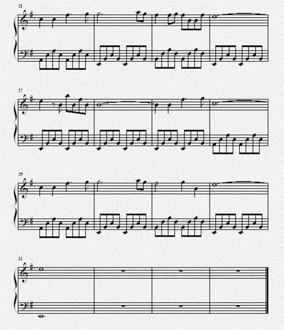 回忆悲伤  圣斗士插曲另一版本钢琴曲谱（图2）
