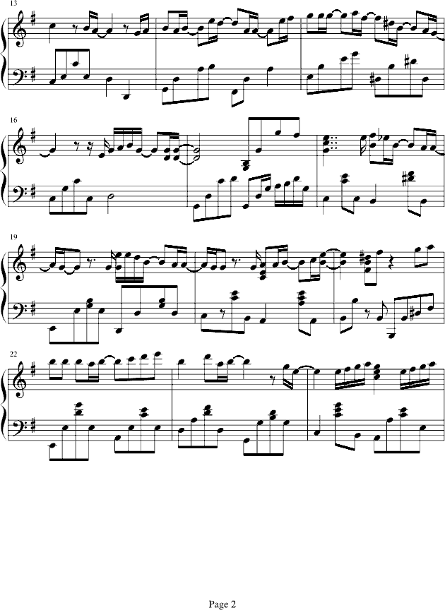 这该死的爱钢琴曲谱（图2）