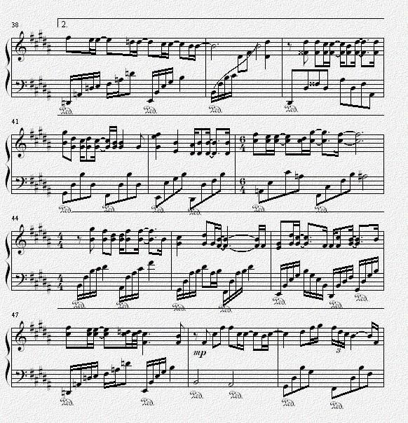 专属天使钢琴曲谱（图3）