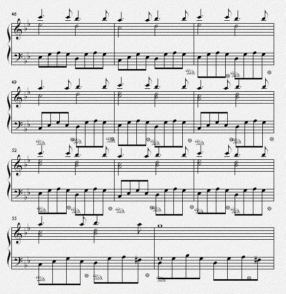 月光钢琴曲谱（图5）