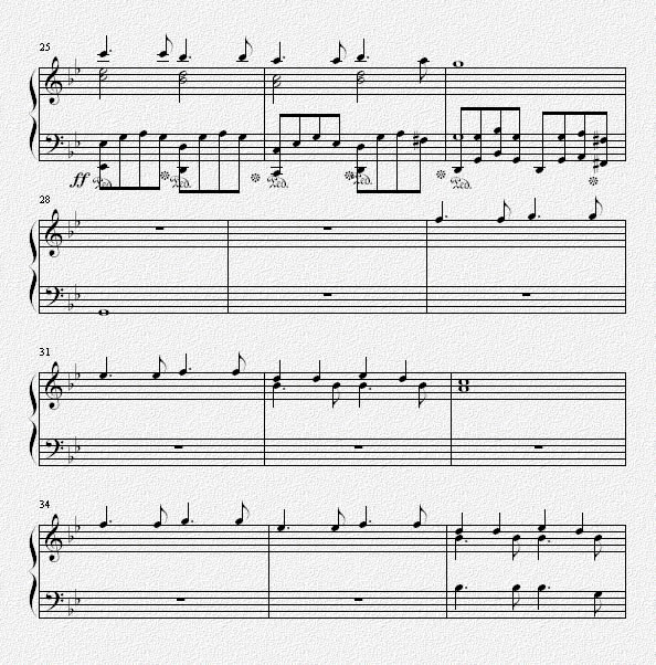 月光钢琴曲谱（图3）