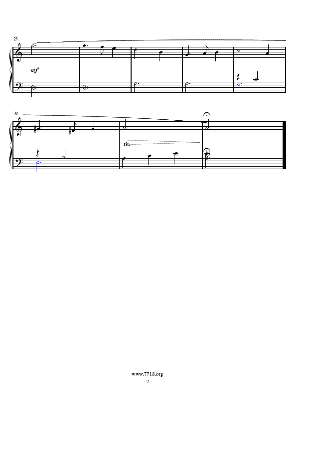 绿袖子(简易钢琴谱)钢琴曲谱（图2）