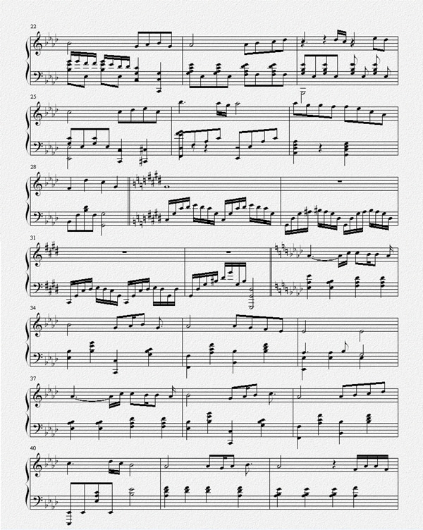 我可以钢琴曲谱（图2）