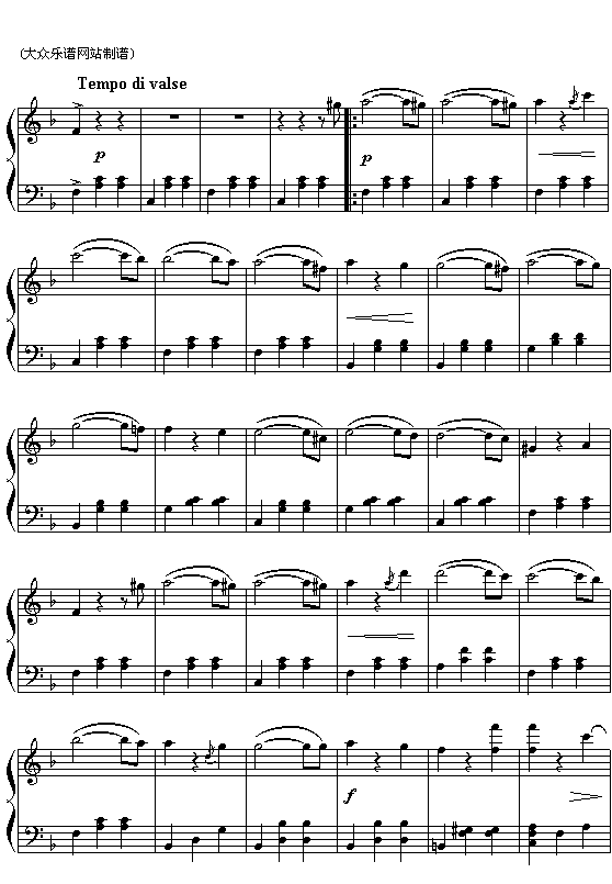 约翰.斯特劳斯：《维也纳森林的故事》钢琴曲谱（图2）