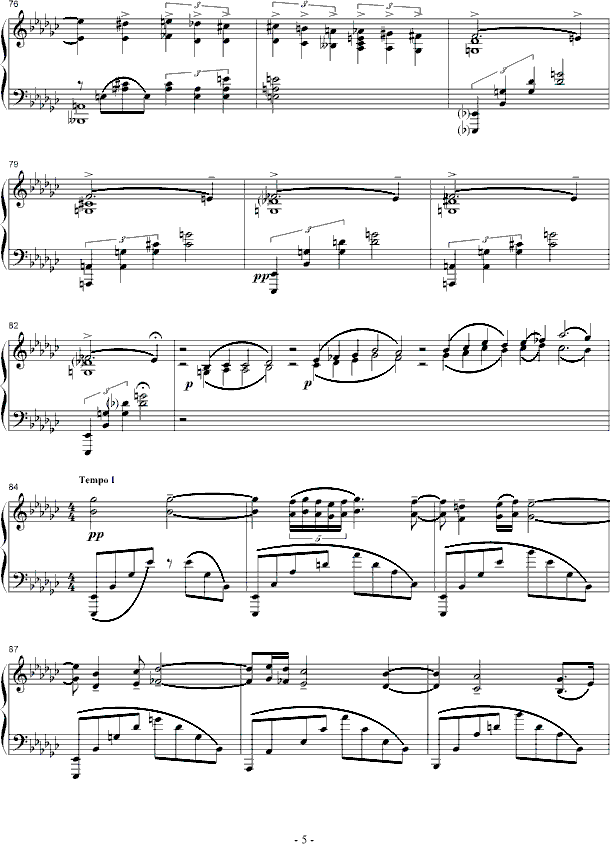 悲歌  Elegie Op3 No1钢琴曲谱（图5）