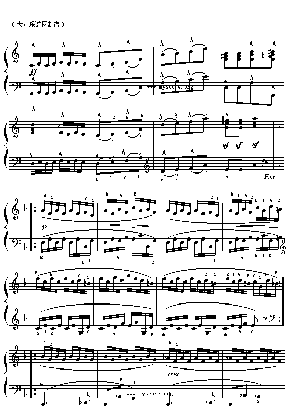 圣诞歌曲：圣诞老人钢琴曲谱（图2）