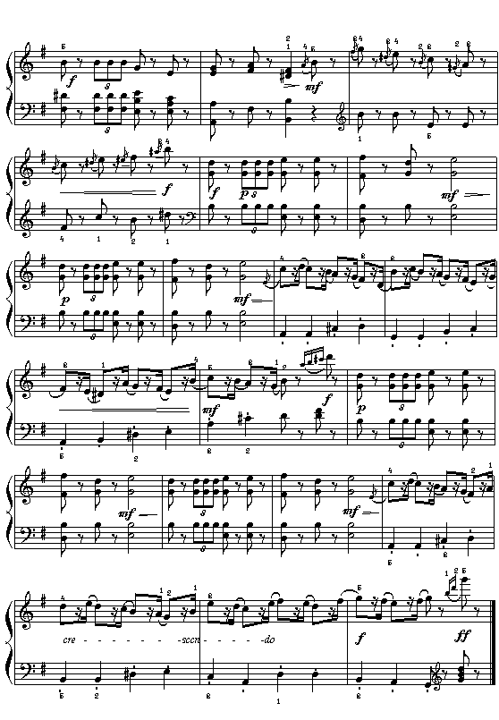 柴可夫斯基《胡桃夹子》选曲：洋娃娃进行曲钢琴曲谱（图2）