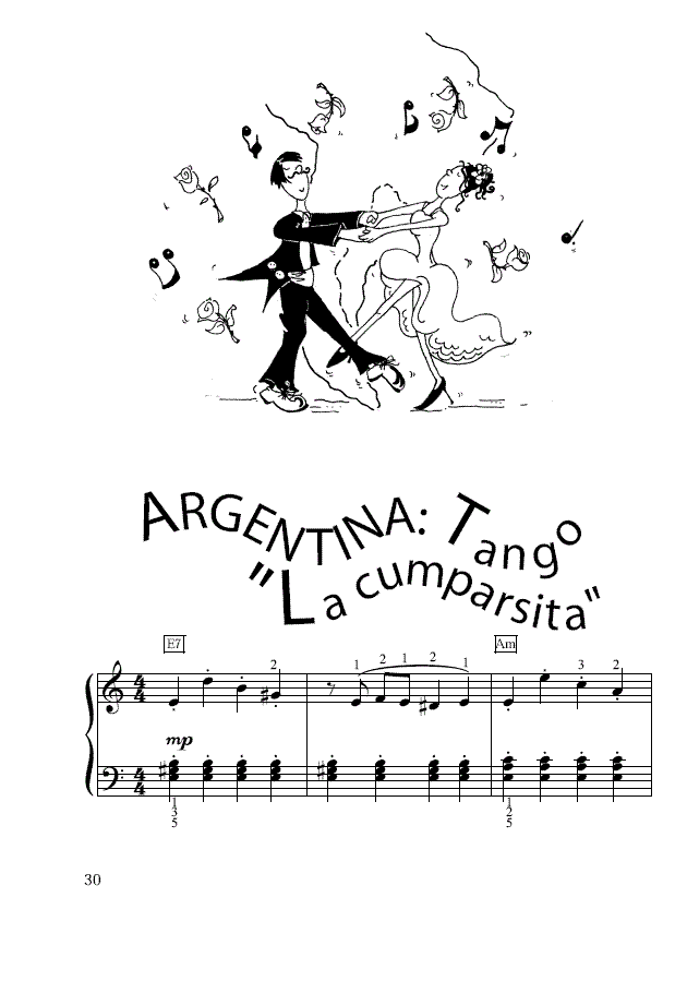 La cumparsita 阿根廷探戈(简易钢琴谱)钢琴曲谱（图1）