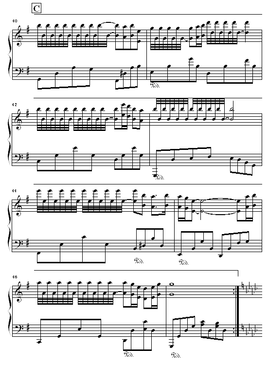东风破钢琴曲谱（图4）
