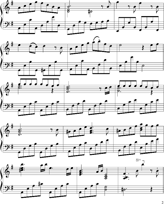 风之丘钢琴曲谱（图2）