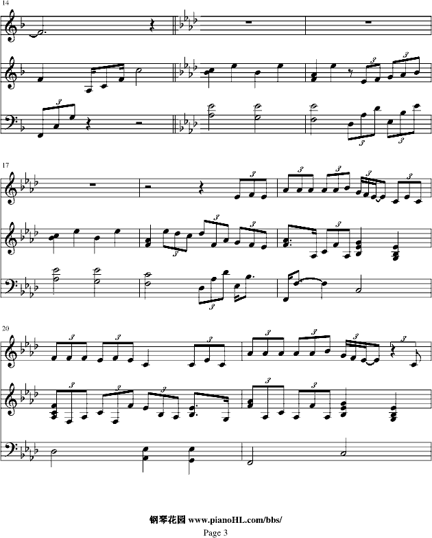 TADDY BEAR钢琴曲谱（图3）