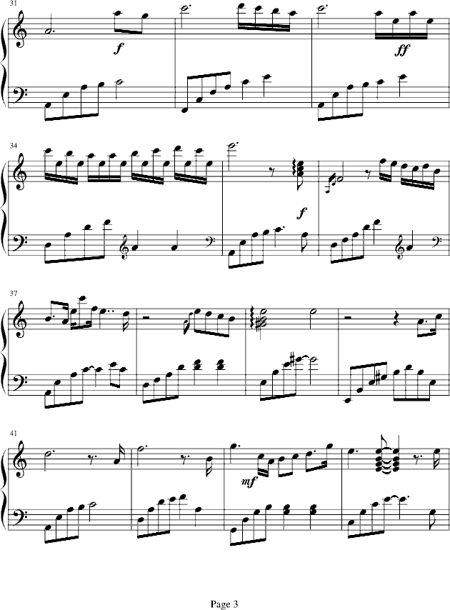 伤钢琴曲谱（图3）