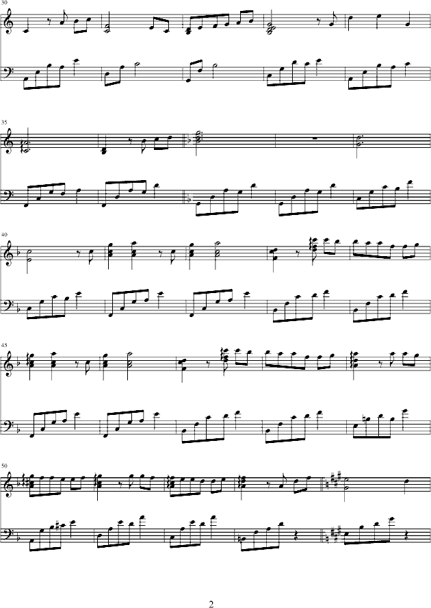 风之光景钢琴曲谱（图2）