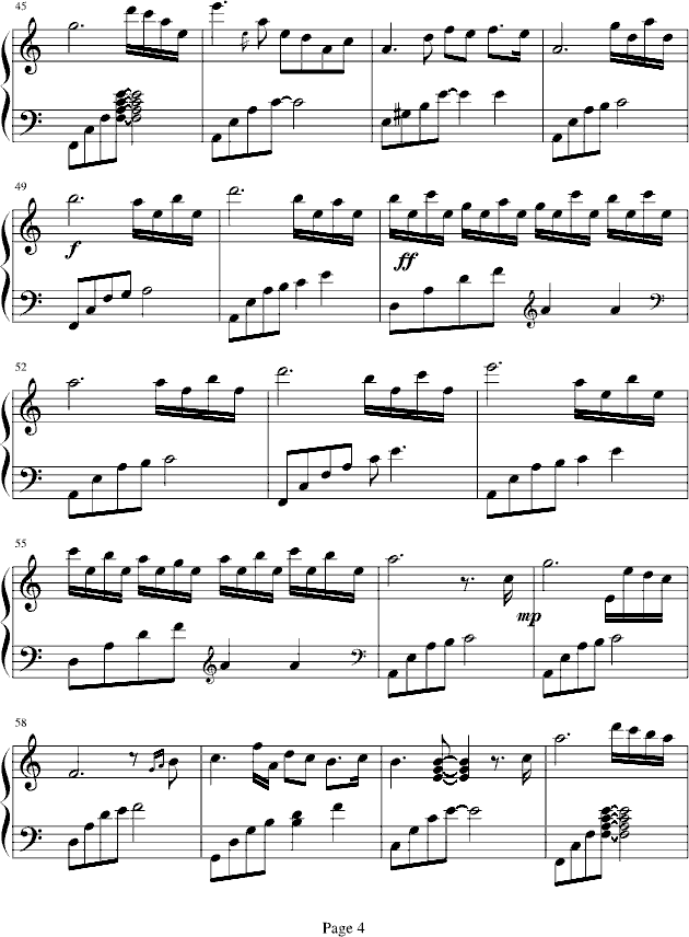 伤钢琴曲谱（图4）