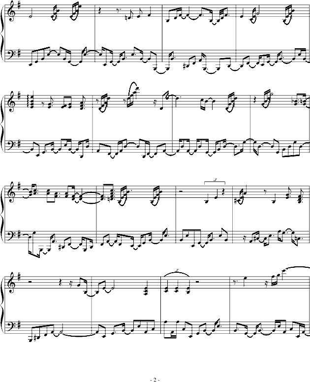 Autumn Leaves(爵士风格)钢琴曲谱（图2）