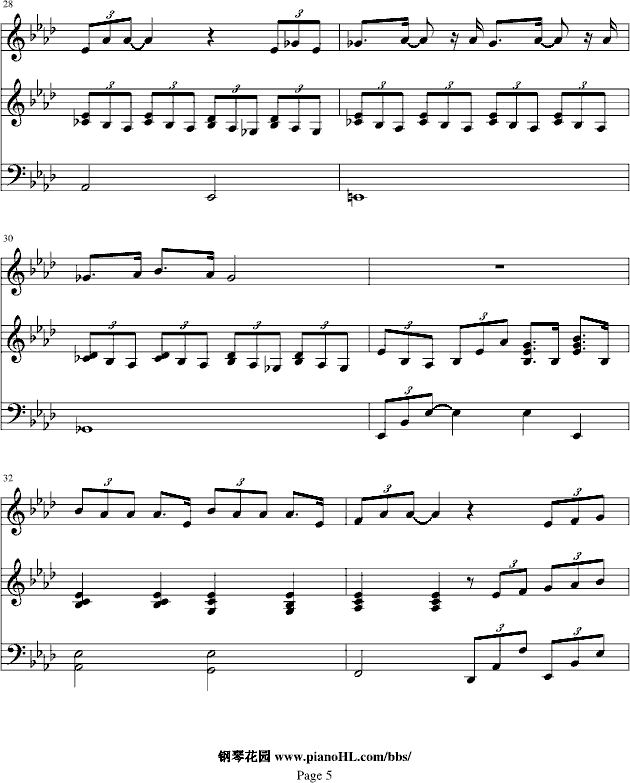 TADDY BEAR钢琴曲谱（图5）