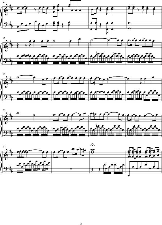 阿根廷别哭泣-璐版钢琴曲谱（图2）