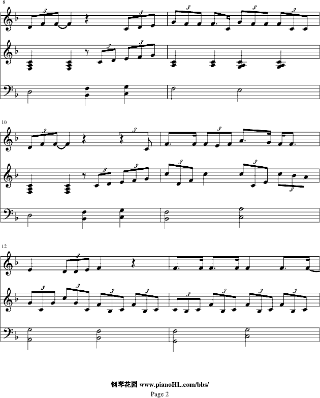 TADDY BEAR钢琴曲谱（图2）