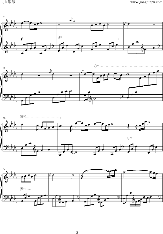 Beautiful Lady钢琴曲谱（图3）