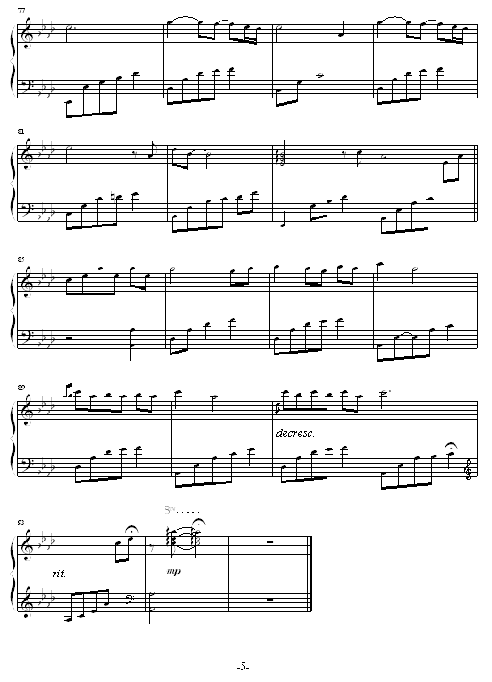 Moon River钢琴曲谱（图5）