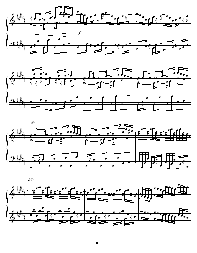 Etude in B Major -圣钢琴曲谱（图8）