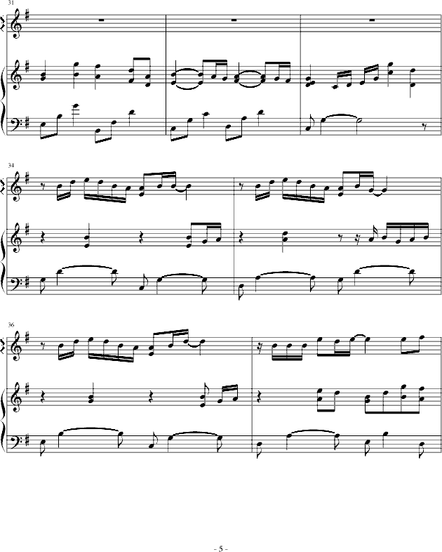 JEWEL钢琴曲谱（图5）