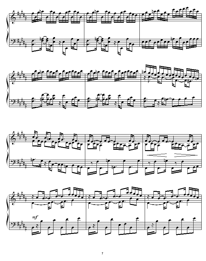 Etude in B Major -圣钢琴曲谱（图7）