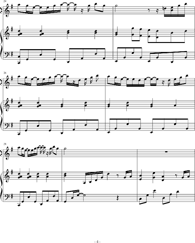 JEWEL钢琴曲谱（图4）