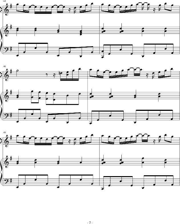 JEWEL钢琴曲谱（图7）