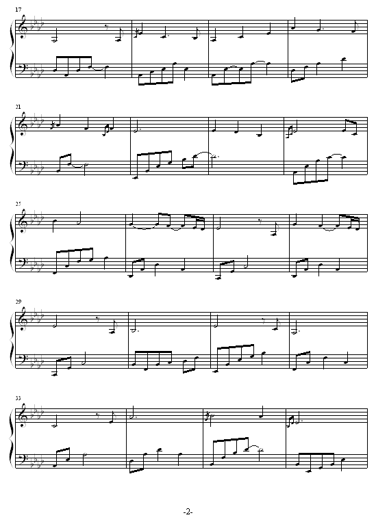 Moon River钢琴曲谱（图2）
