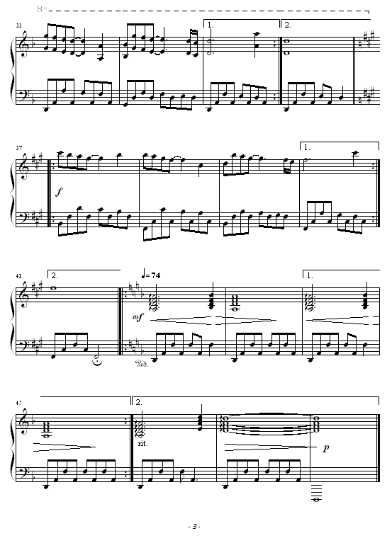 爱尔兰钢琴曲谱（图3）