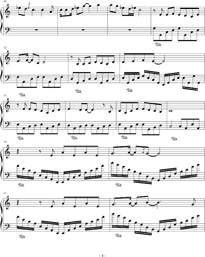 Forever memories钢琴曲谱（图4）