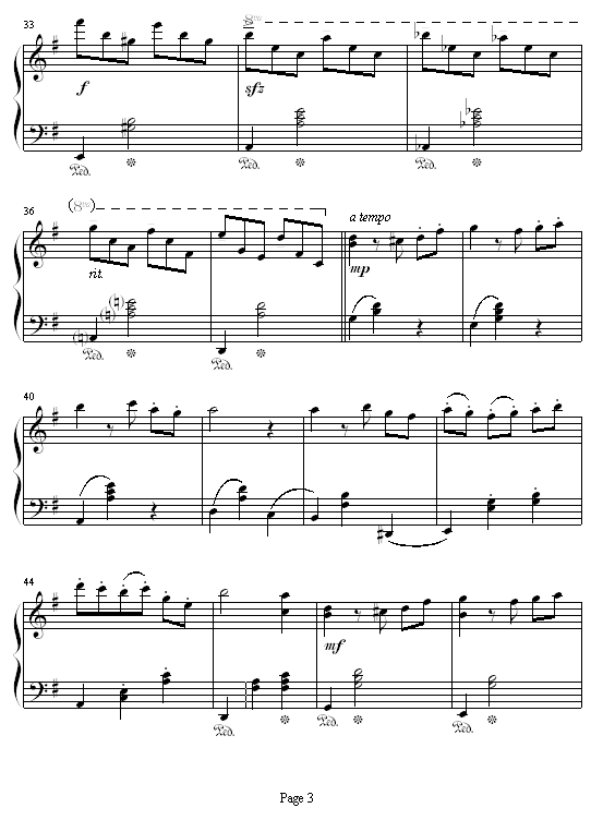 四月素描簿钢琴曲谱（图3）